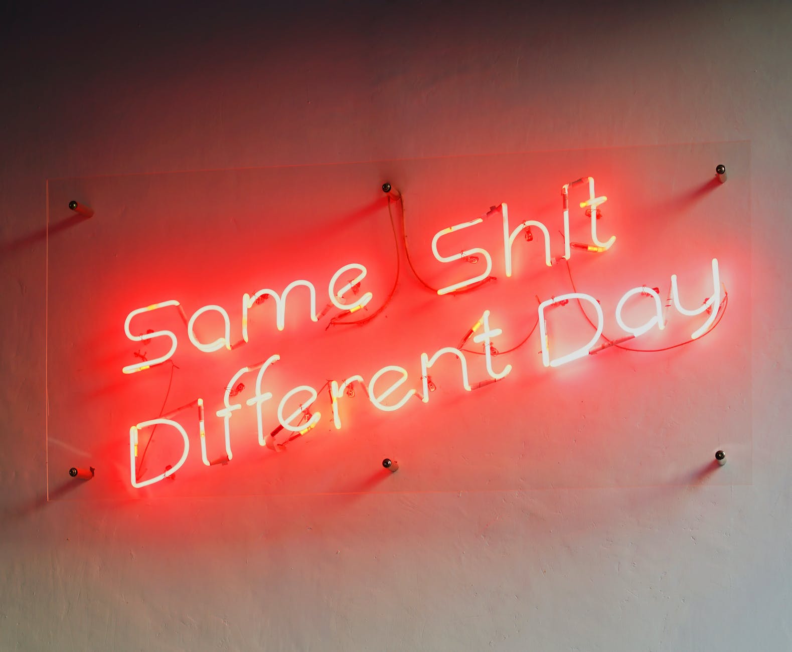 same shit different day neon sign