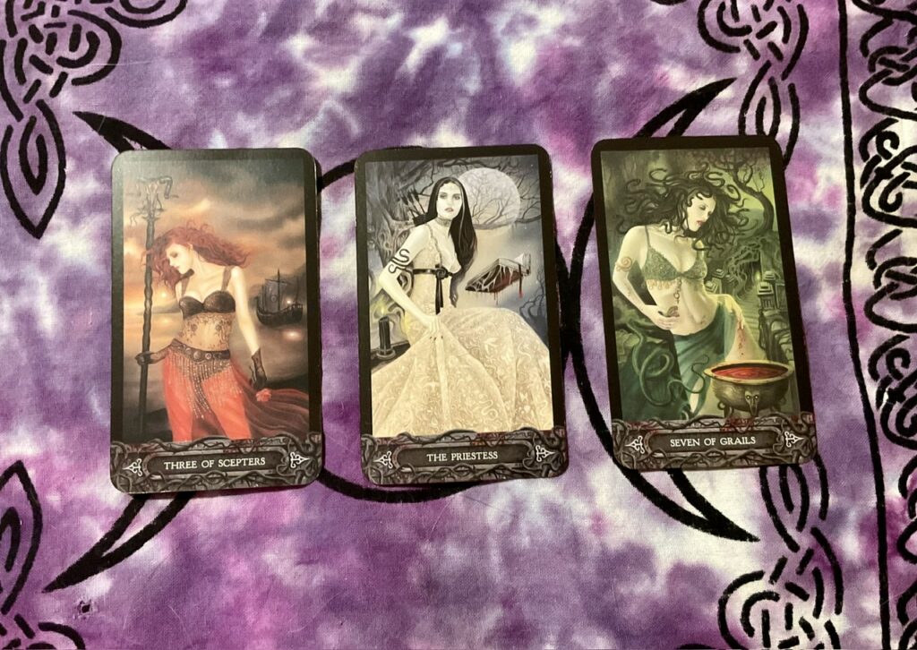 New moon intention spreads using the tarot of vampyres