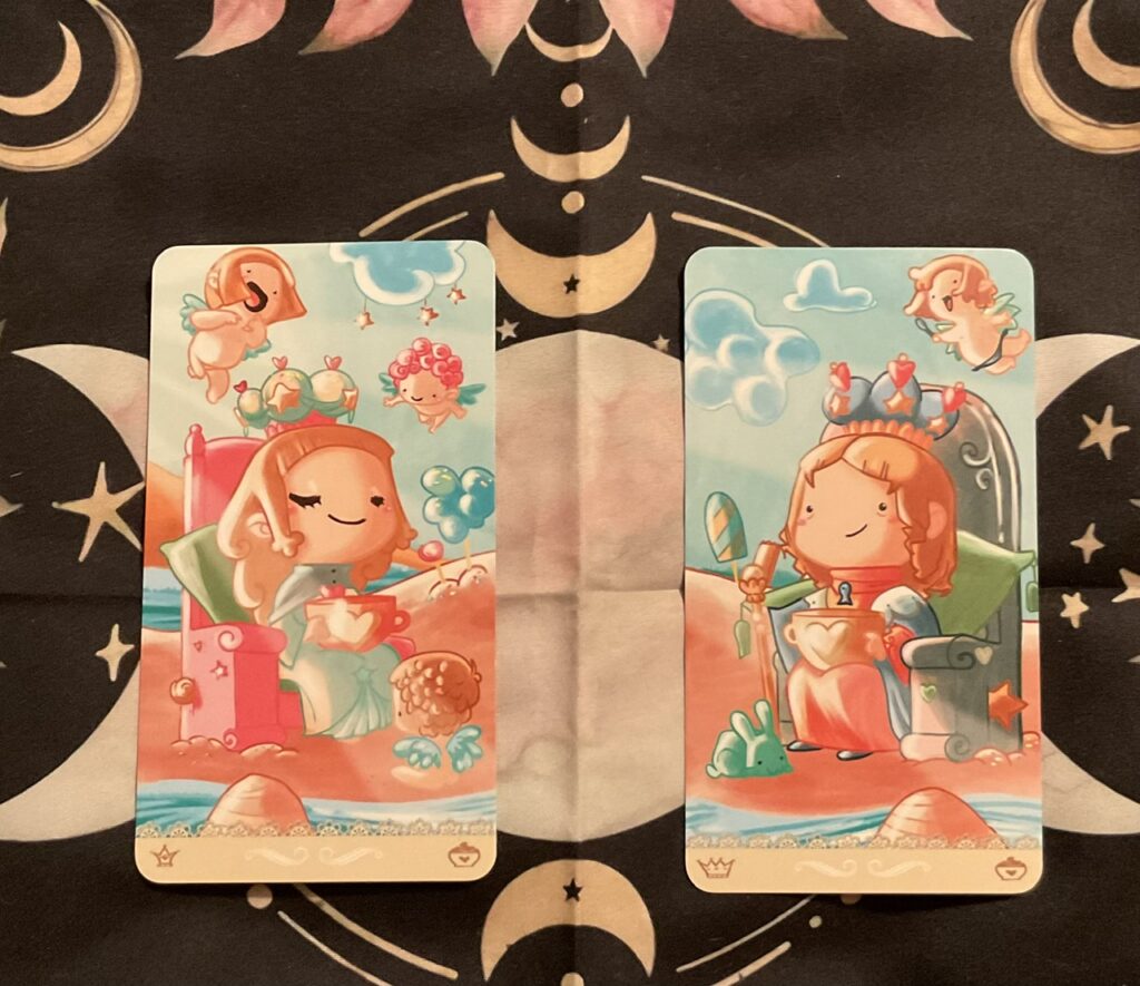 Revelations from therapy - a 2 card inner child tarot spread