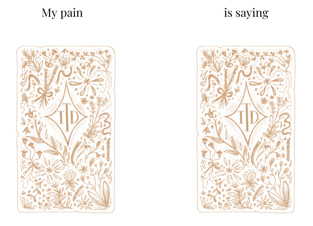 My emotional pain 2 card tarot spread