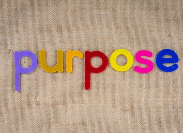 colorful cutouts of the word purpose